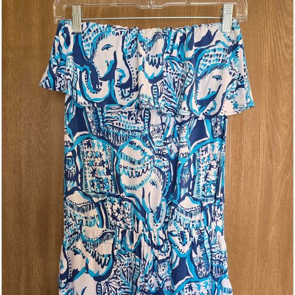 Lilly Pulitzer Ailsie Jumpsuit Indigo Keep on Trunkin - Picture 4 of 13